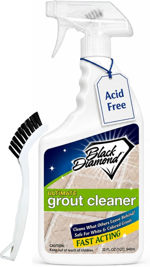 Black Diamond Ultimate Grout Cleaner Acid Free Bottle with Brush 32 oz