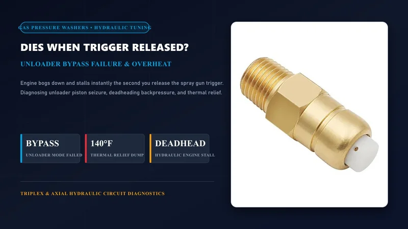 Pressure washer stalls when trigger released unloader valve bypass schematic