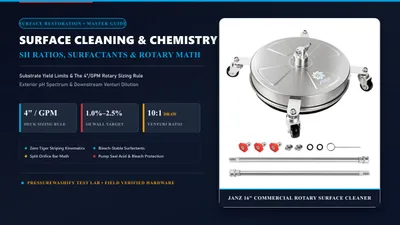 Pressure Washing Chemistry & Surface Restoration Manual: SH Ratios, Surfactants & Rotary Sizing