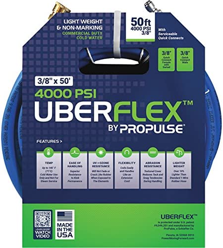 ProPulse UberFlex Nonmarking Pressure Washer Hose - 4000 PSI, 50ft. x 3/8in.